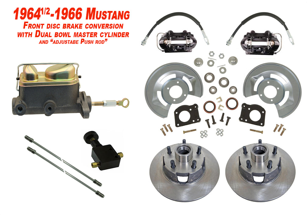 1964-66 Falcon, Fairlane, Ranchero Disc Brake Conversion Kit with Dual Bowl Master Cylinder
