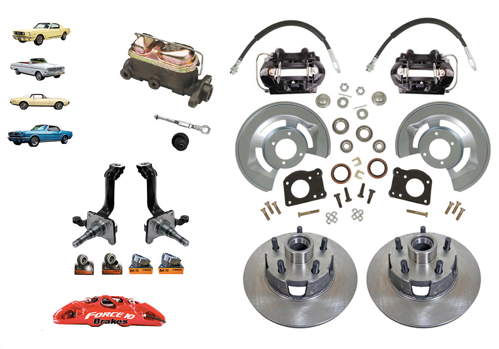 1962-69 Falcon, Fairlane, Comet Front Disc Brake Kit with V8 Spindles