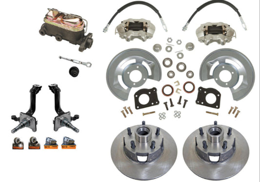 1962-69 Mustang,Falcon, Fairlane, Comet  Front Disc Brake Kit, New V8 Spindles