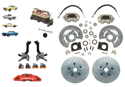 1962-69 Falcon, Fairlane, Comet Front Disc Brake Kit with V8 Spindles