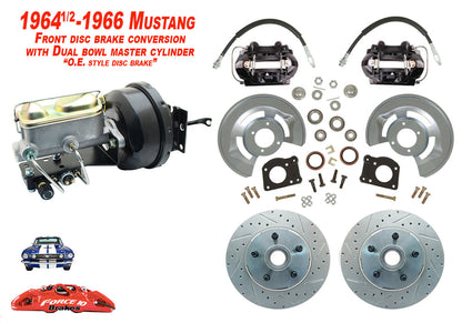 1964-66 Mustang Power Front Disc Brake -11" rotors, Auto Transmission