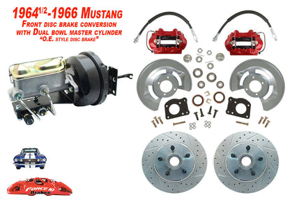 1964-66 Mustang Power Front Disc Brake -11" rotors, Auto Transmission