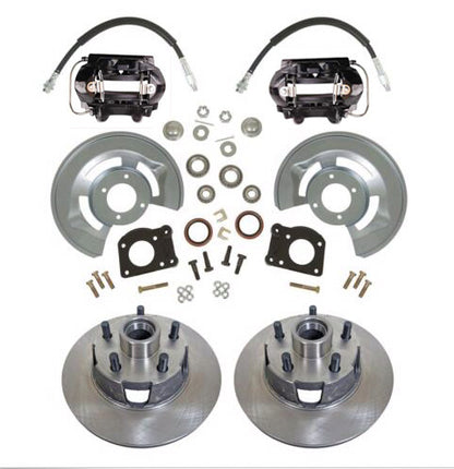 Mustang 1964-69 Front Disc Brake Kit -Zinc Plated Calipers - 11.25" Rotors