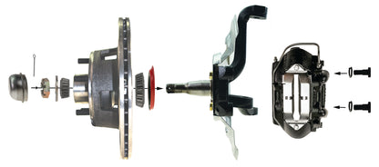 1966-69 Ford Fairlane Power Disc Brake kit 4 wheel conversion kit, bolt on kit