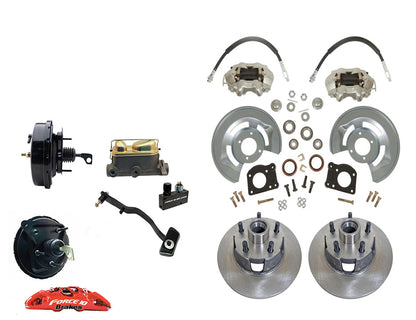 1967-68-69 Mustang Power Front Disc Brake Conversion Kit, 11.25"  Rotors, Manual Shift