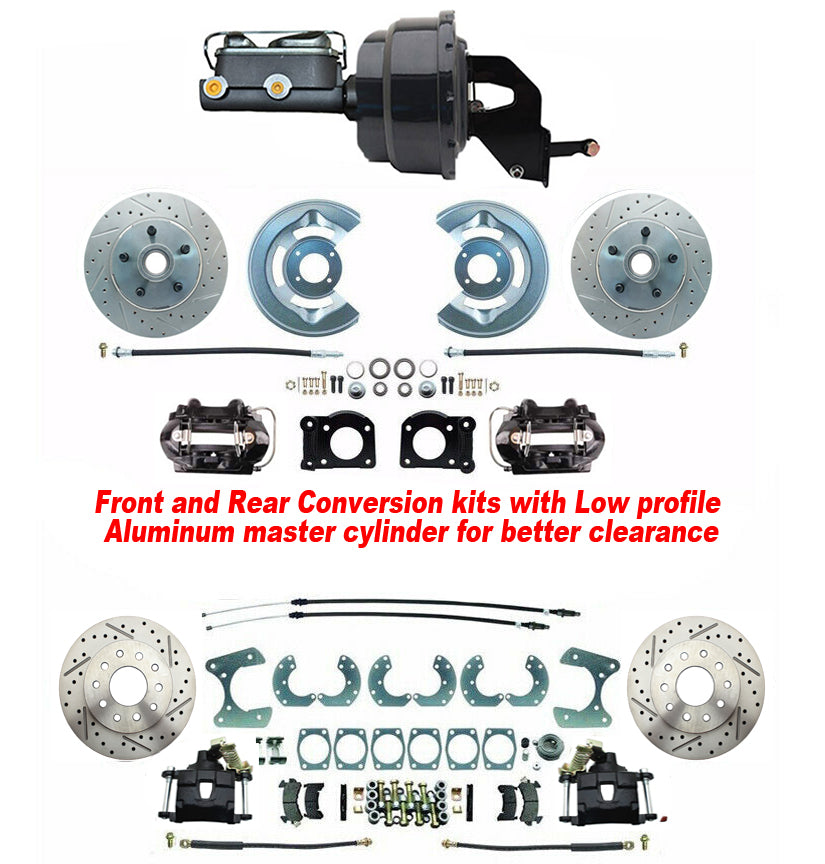 1966-69 Ford Fairlane Power Disc Brake kit 4 wheel conversion kit, bolt on kit
