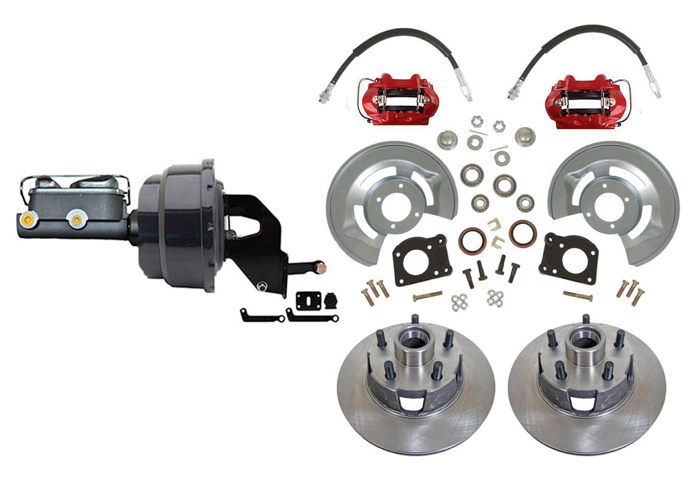 1966-1969 Ford Fairlane front Power Disc Brake Kit, Automatic Transmission