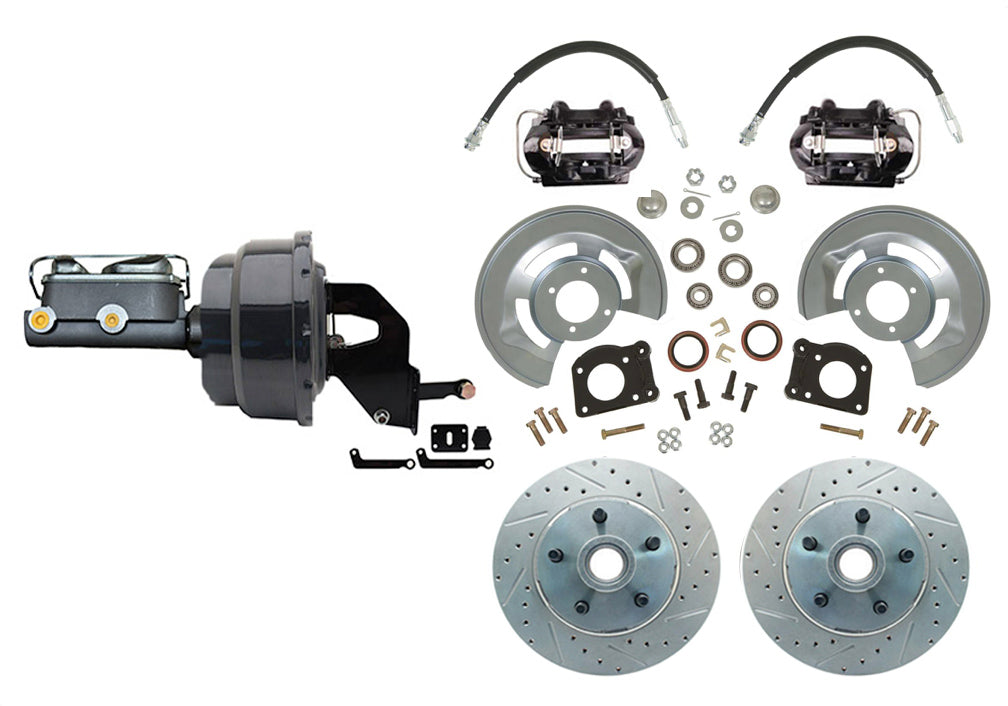 1966-1969 Ford Fairlane front Power Disc Brake Kit, Automatic Transmission