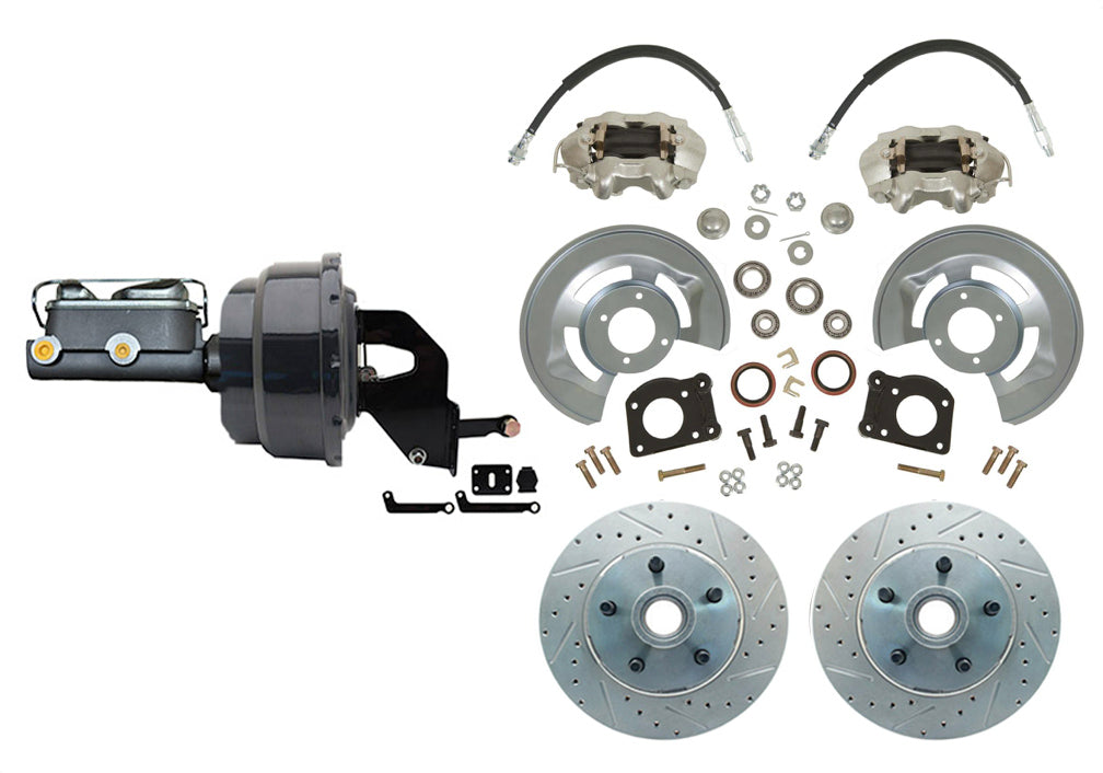 1966-1969 Ford Fairlane front Power Disc Brake Kit, Automatic Transmission