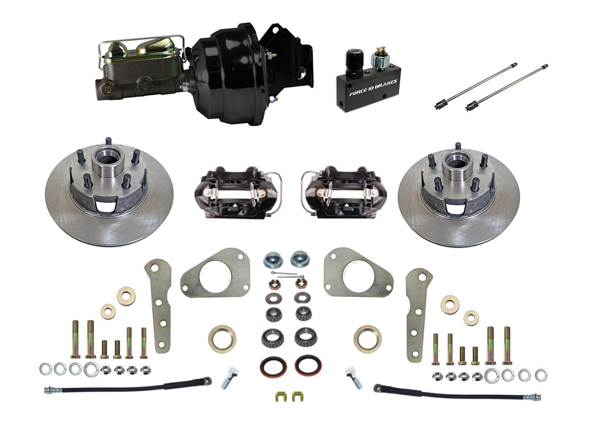 4-Piston Front Disc Conversion 1957–1968 Ford & Mercury cars, with Power brakes