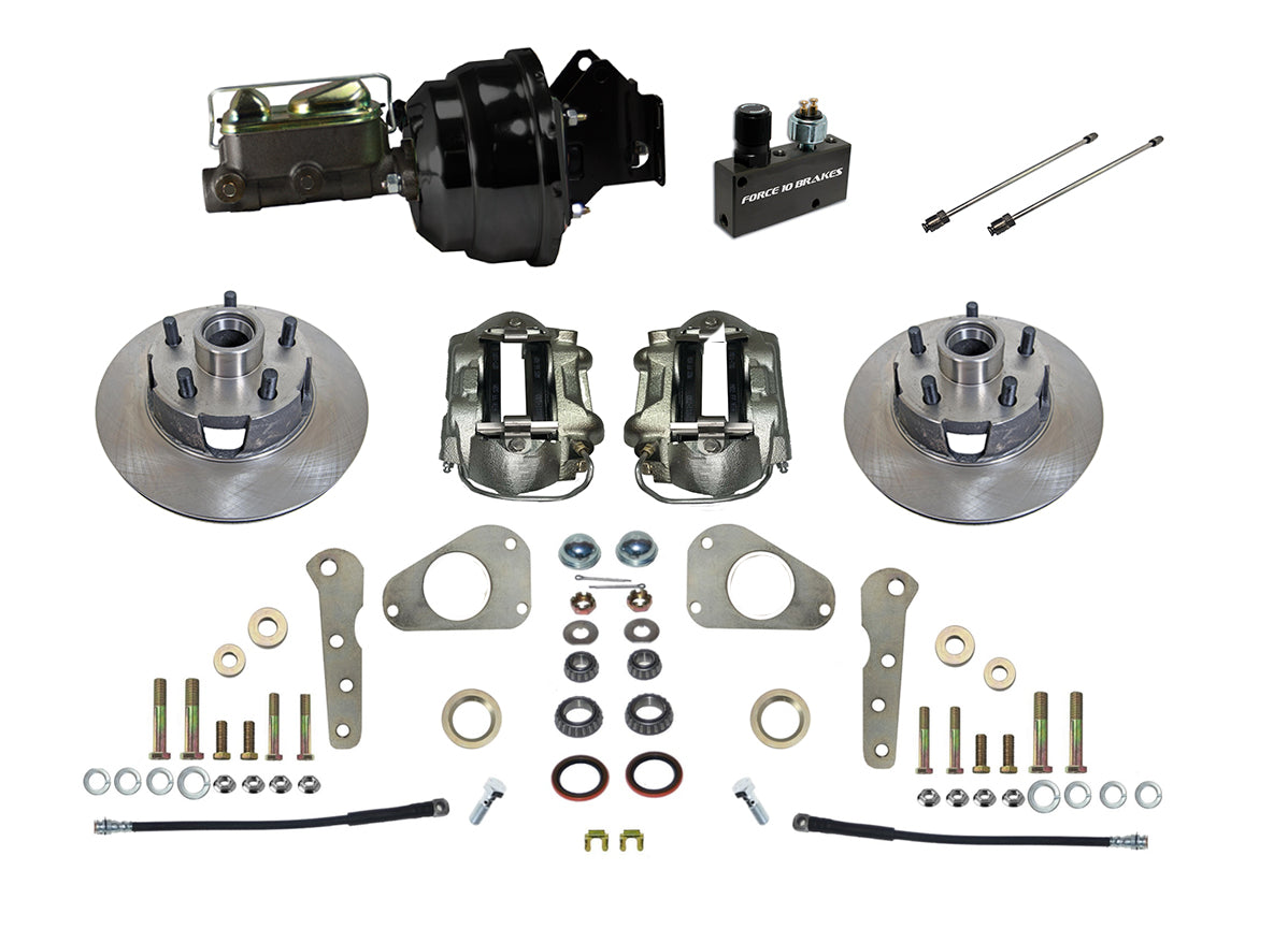 4-Piston Front Disc Conversion 1957–1968 Ford & Mercury cars, with Power brakes