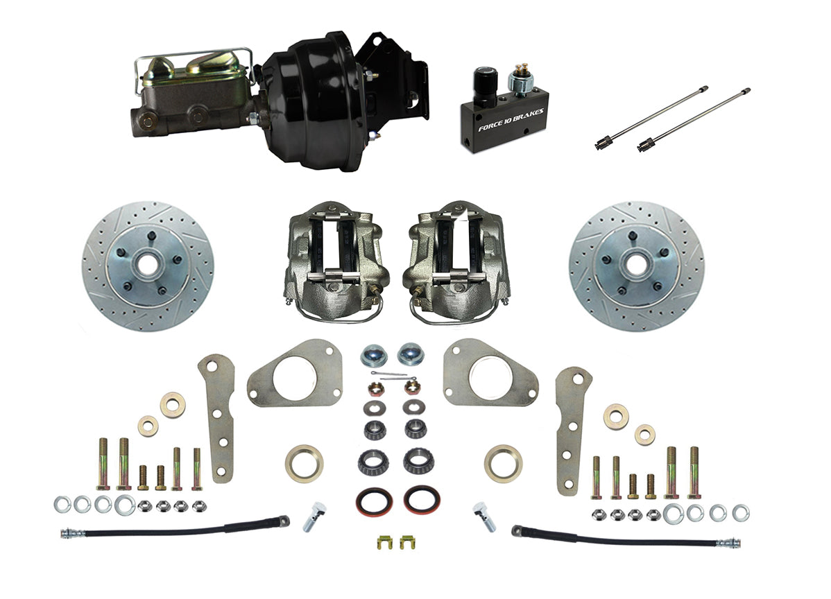 4-Piston Front Disc Conversion 1957–1968 Ford & Mercury cars, with Power brakes