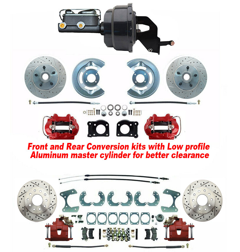 1966-69 Ford Fairlane Power Disc Brake kit 4 wheel conversion kit, bolt on kit
