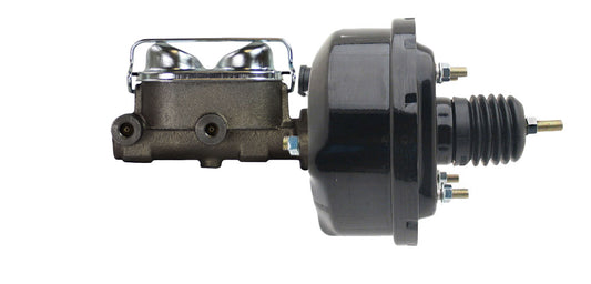 7 Inch Power Booster, 1 Inch Bore Master, Drum/Drum, Black Brake booster - Force 10 Brakes