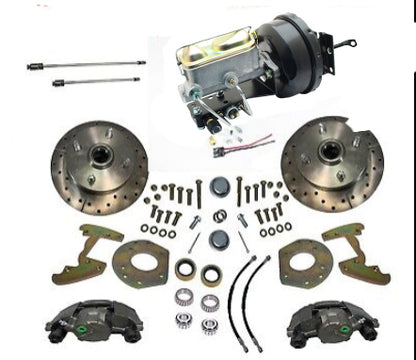 1964-66 Mustang 6 cylinder Front Power disc kit, Manual Transmission