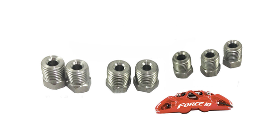Stainless Steel Brake Line Fitting Kit for 1/4" tube, Inverted Flare  SAE , USA - Force 10 Brakes