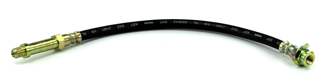 Front Flex hose  1966-1967 Mustang. Conversion kit, 19" long, 7/16-24 inlet