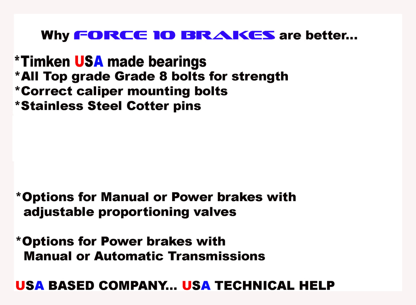 1963-69 Falcon,Mustang, Ranchero Fairlane Front Disc Brake Kit -11" Rotors