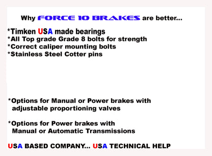 1963-69 Falcon,Mustang, Ranchero Fairlane Front Disc Brake Kit -11" Rotors