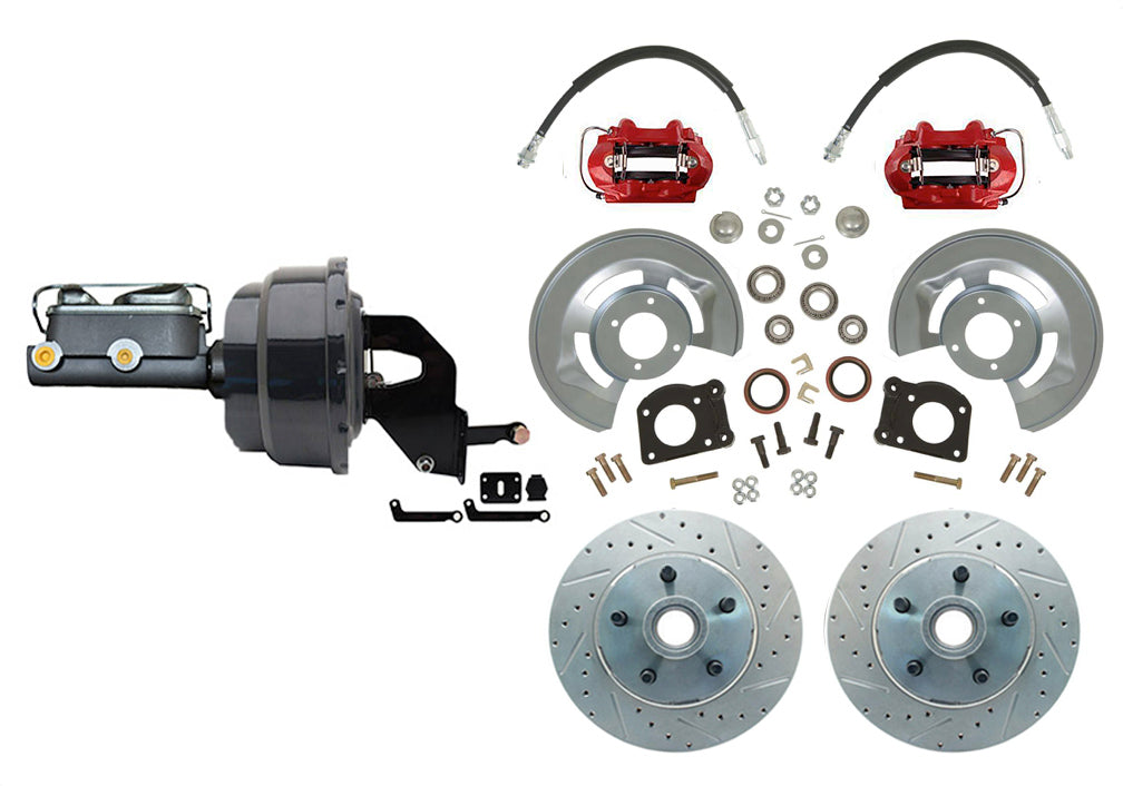 1966-1969 Ford Fairlane front Power Disc Brake Kit, Automatic Transmission