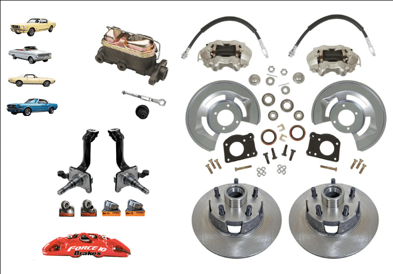 1962-69 Front disc brake kit with V8 Spindles