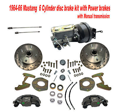 1964-66 Mustang 6 cyl. Power disc brake kit, 4 lug, 14" wheel, Lo Profile master