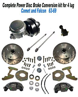 1962-69 Ford Falcon / Comet Power Front Disc Brake Kit, 4 lug,14" rims bolt on