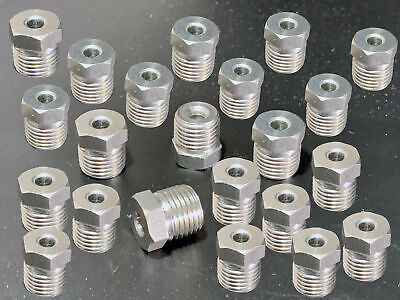 3/8-24 Inverted Flare STAINLESS Tube Nut Fitting 3/16 Brake Line 20 pcs