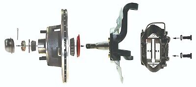 1964-66 Mustang Front Power Disc Brake  Kit, low profile Aluminum Master Cylinder