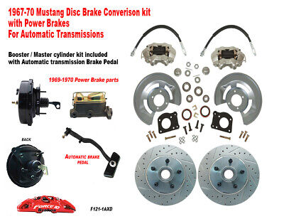 1967-68-69 Mustang Front Power Disc Conversion Kit, XD Rotor Manual Shift