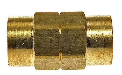 3/16"  Brass Unions with 10x1mm Threads - Inverted Flare  (Pack of 2)