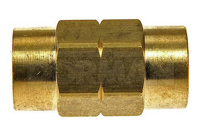 3/16"  Brass Unions with 10x1mm Threads - Inverted Flare  (Pack of 2)