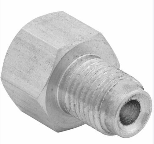 3/8-24 Male x 7/16-24 Female Inverted Flare Adapter for M/Cyl., Stainless Steel