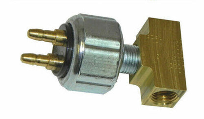 Low Pressure Brake Light Switch & Brass Tee Street Hot Rod - pig tail - fittings