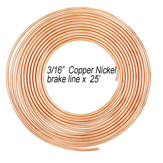 3/16" x25' Copper Nickel Brake Line Coil - 25 Ft.