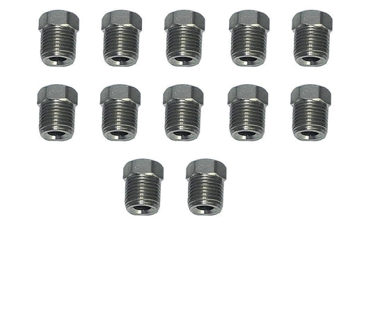 3/8-24 Inverted Flare STAINLESS STEEL Tube Nut Fitting 3/16 Brake Line12 pcs