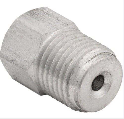 3/16" Tube line adapter 9/16-18 male 3/8-24 female, Stainless Steel adapter