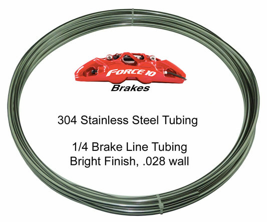 Stainless Steel Brake Line Tubing - 1/4" 16 Foot Coil - made in USA