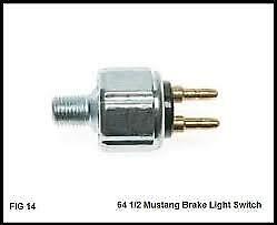 Low Pressure Brake Light Switch & Brass Tee Street Hot Rod - pig tail - fittings