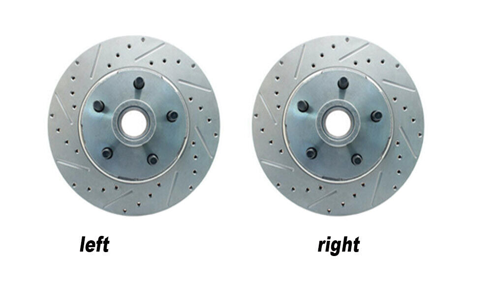 1964-66 Front & Rear Non Power Disc Brake kit-Drilled Rotors, Black Calipers