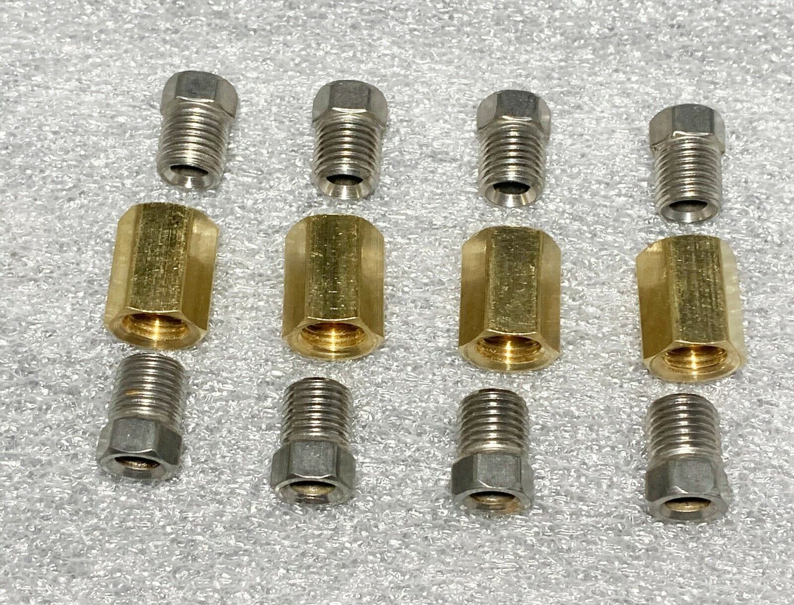 3/16 brake line Stainless Steel inverted Brake Fittings & brass unions 3/16-24