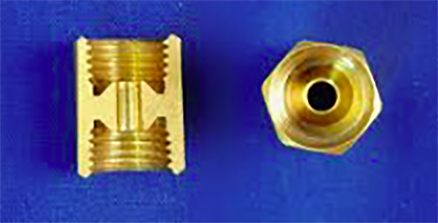 3/16"  Brass Unions with 10x1mm Threads - Inverted Flare  (Pack of 2)