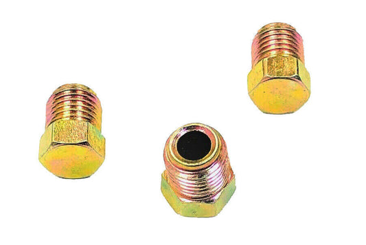 Inverted flare brass plugs for 3/8"-24 (Pack of 3) for PV2 PV4 extra line plug