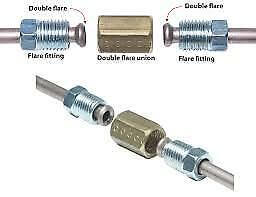 1/4"  Brake line Stainless Steel Brake Fittings & brass Unions, 7/16-24 18 pieces