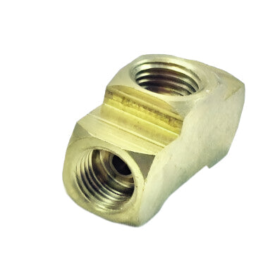 3/16" Brass Tee  3/8-24  All  3  holes, Flared Brake Line 1pc