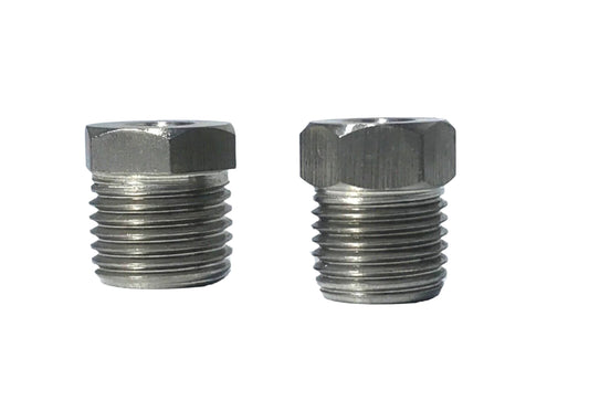 7/16-24 & 1/2-20 Ford Master Cylinder Stainless Tube Fittings - 3/16" line set