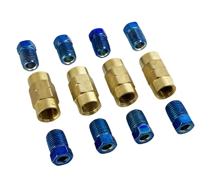 3/16" line 10mm x1.0 full thread /inverted flare Brake Fittings & Unions,12pc JP