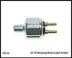 Ford  Inline Brake Light Switch w/ Tee, pig tail & brake fitting kit.