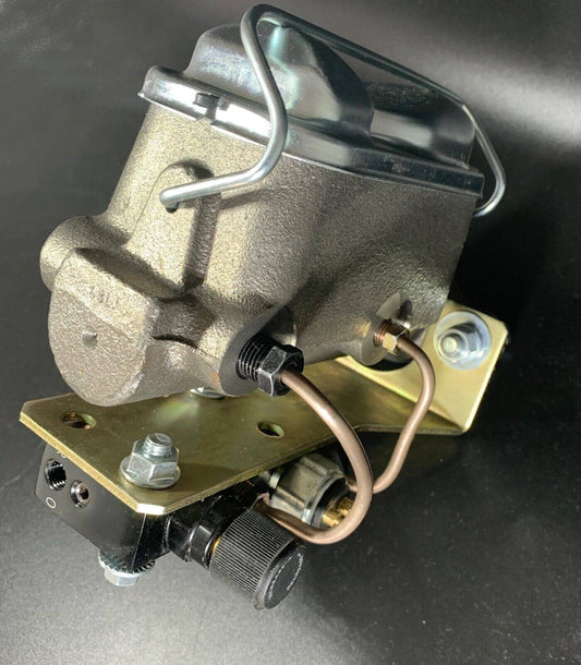 Ford MC w/ Black Adjustable Prop Valve / Dist. Block Kit, 3/8-24 & 1/2-20 ports